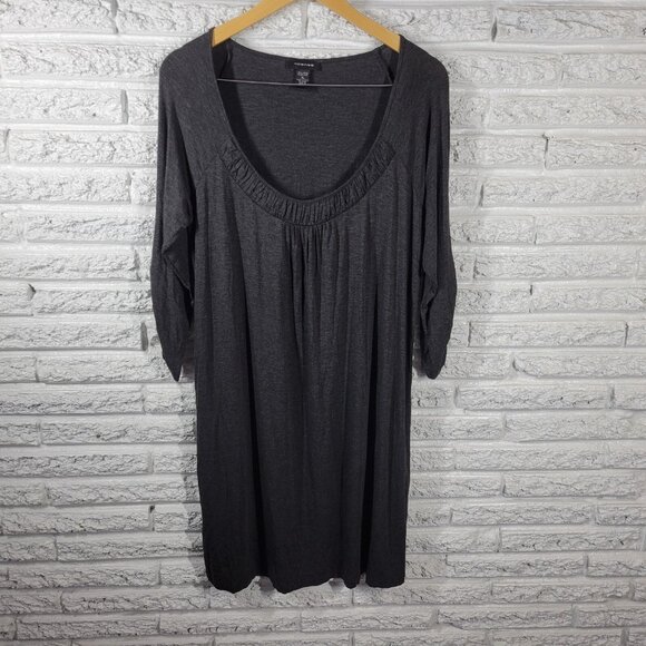 Spense Womens Dress Extra Large 3/4 Sleeve Muted Black Dark Gray BLA105E - Picture 1 of 10